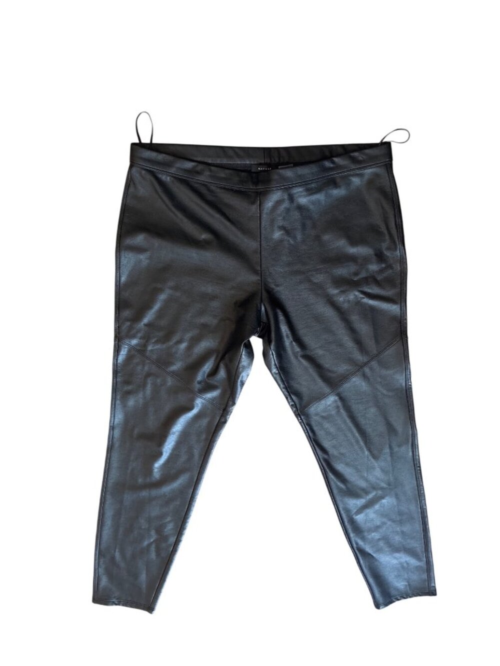 Natori Faux Leather Leggings Pants Women's XL Black Straight Leg NWOT Stretchy